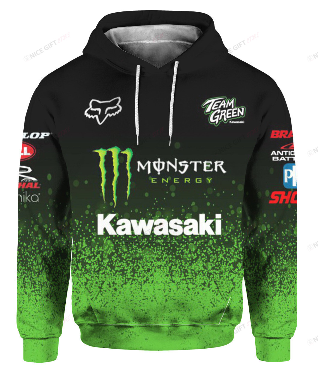 Kawasaki Team Green 3D Hoodie Gift For Fans