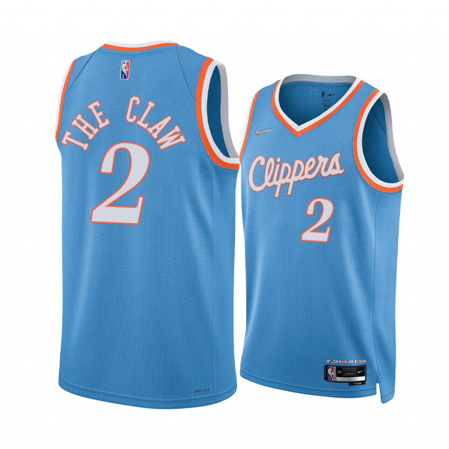 Kawhi Leonard The Claw Clippers Nickname Diamond Edition Blue Jersey 2022