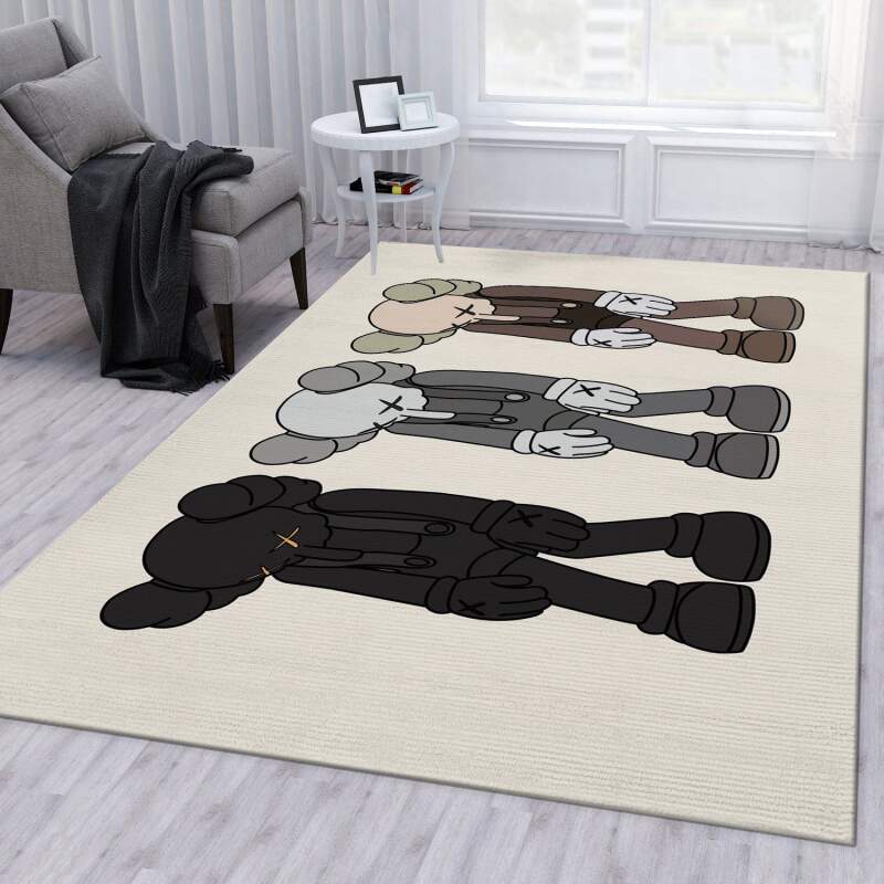 Kaws Small Lie Set Area Rectangle Rug