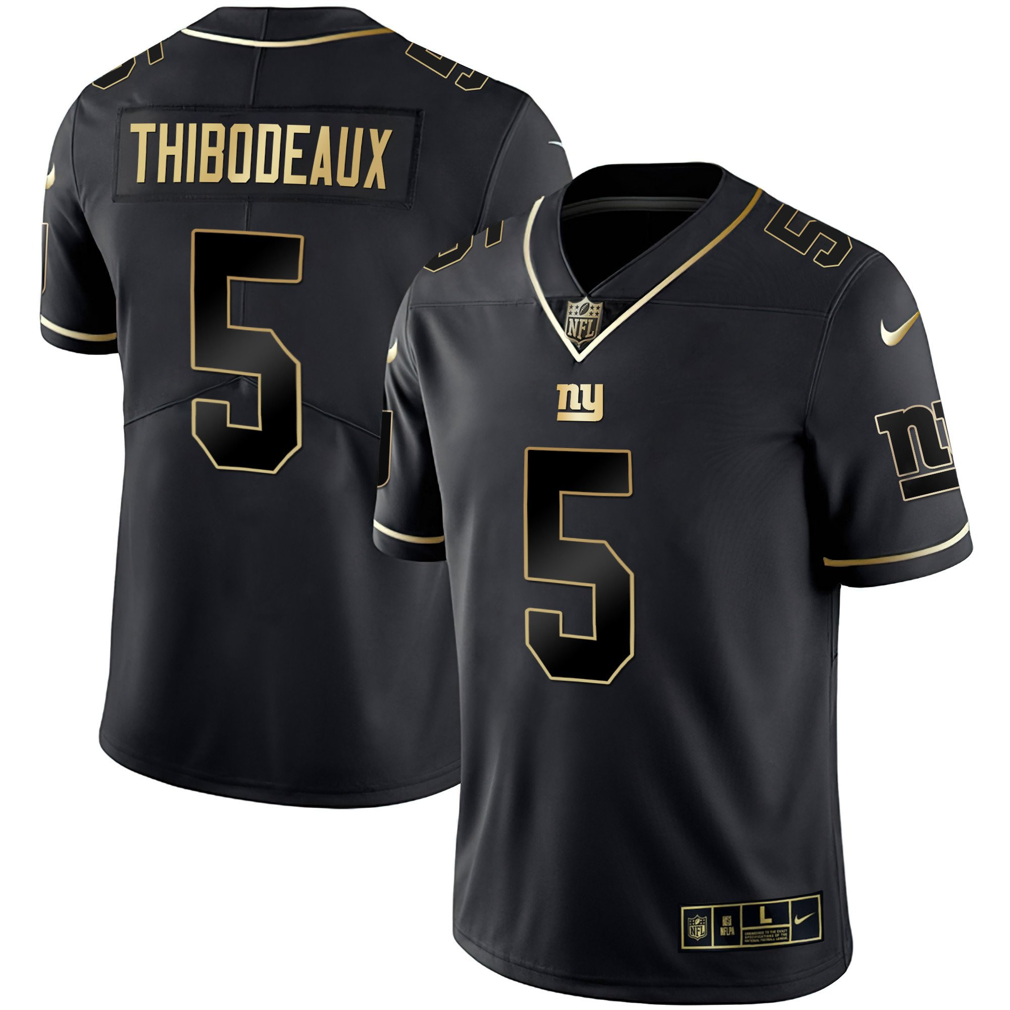 Kayvon Thibodeaux Men's New York Giants Vapor Gold Black Gold Jersey - All Stitched 