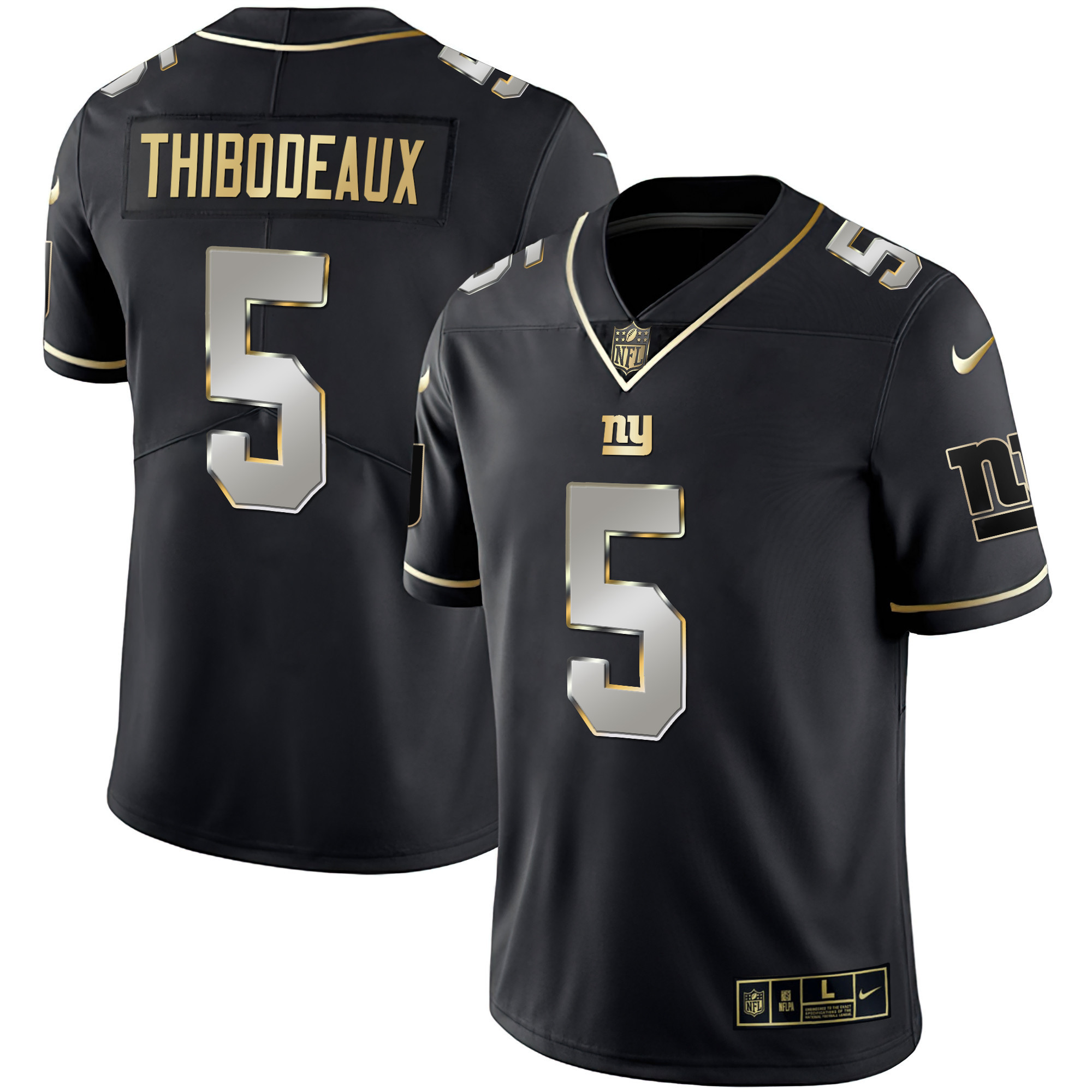 Kayvon Thibodeaux Men's New York Giants Vapor Gold Black Limited Jersey - All Stitched 