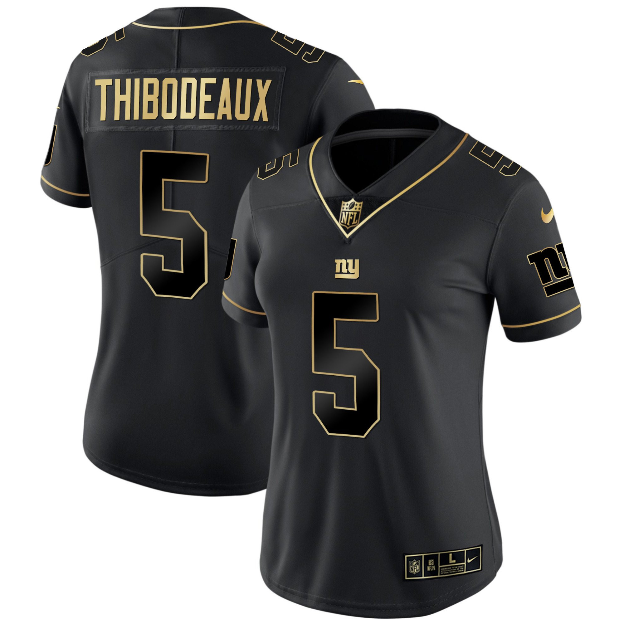 Kayvon Thibodeaux Women's New York Giants Vapor Gold Black Gold Jersey - All Stitched 