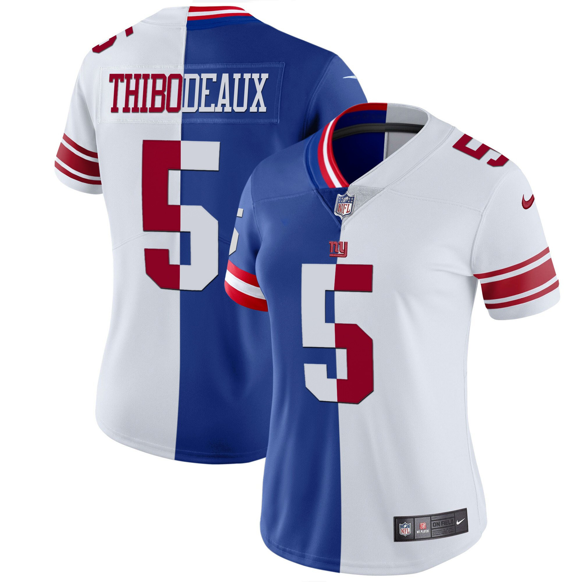 Kayvon Thibodeaux Women's New York Giants Vapor Gold Split Jersey - All Stitched 