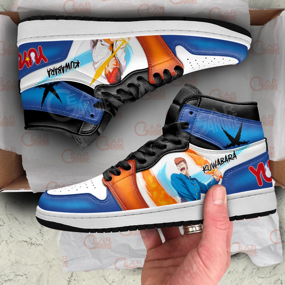 Kazuma Kuwabara JD1s Sneakers Yu Yu Hakusho Anime Shoes, Air Jordan Hightop