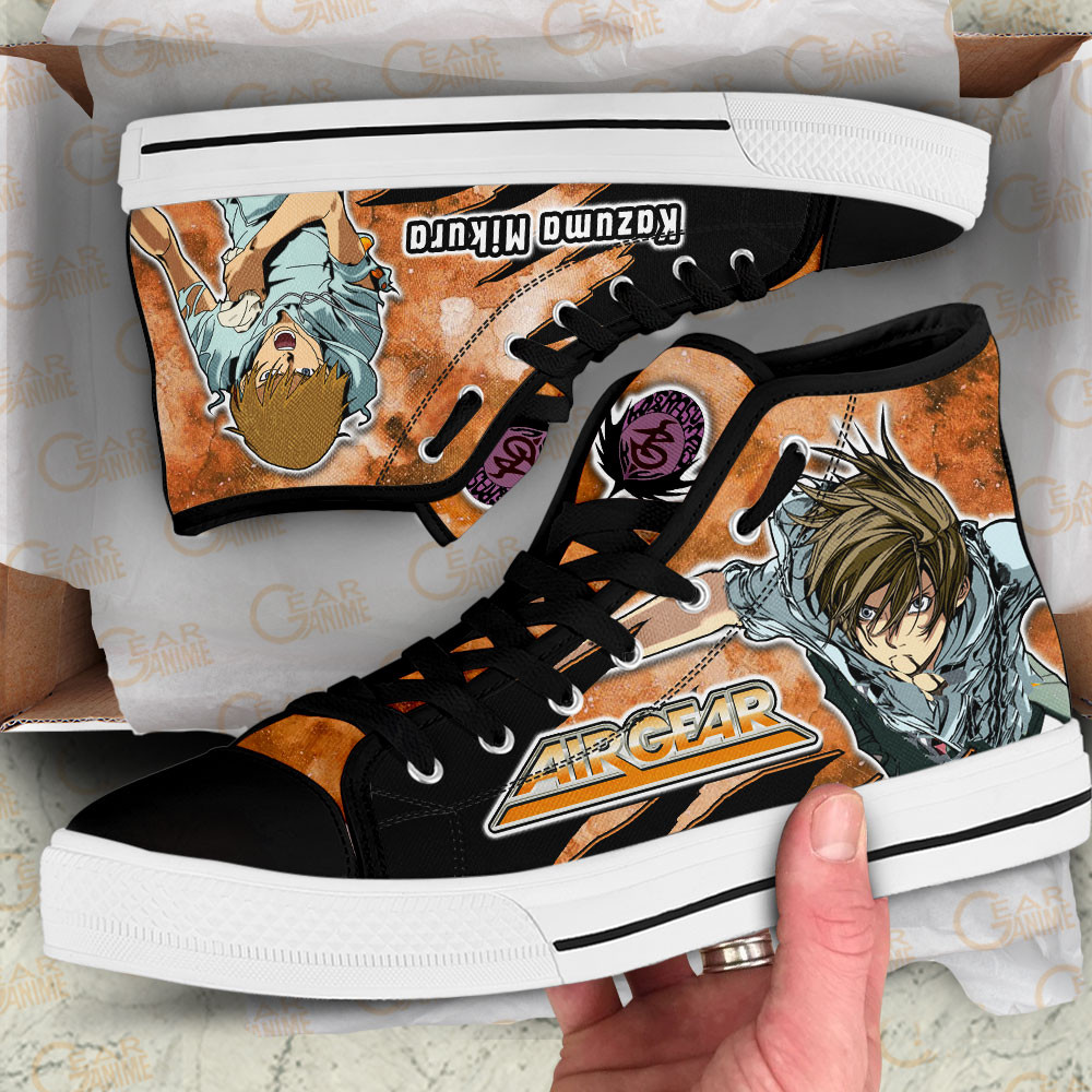 Kazuma Mikura High Top Shoes Custom Air Gear Anime Sneakers