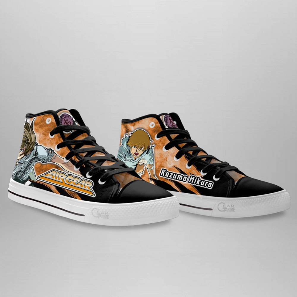 Kazuma Mikura High Top Shoes Custom Air Gear Anime Sneakers