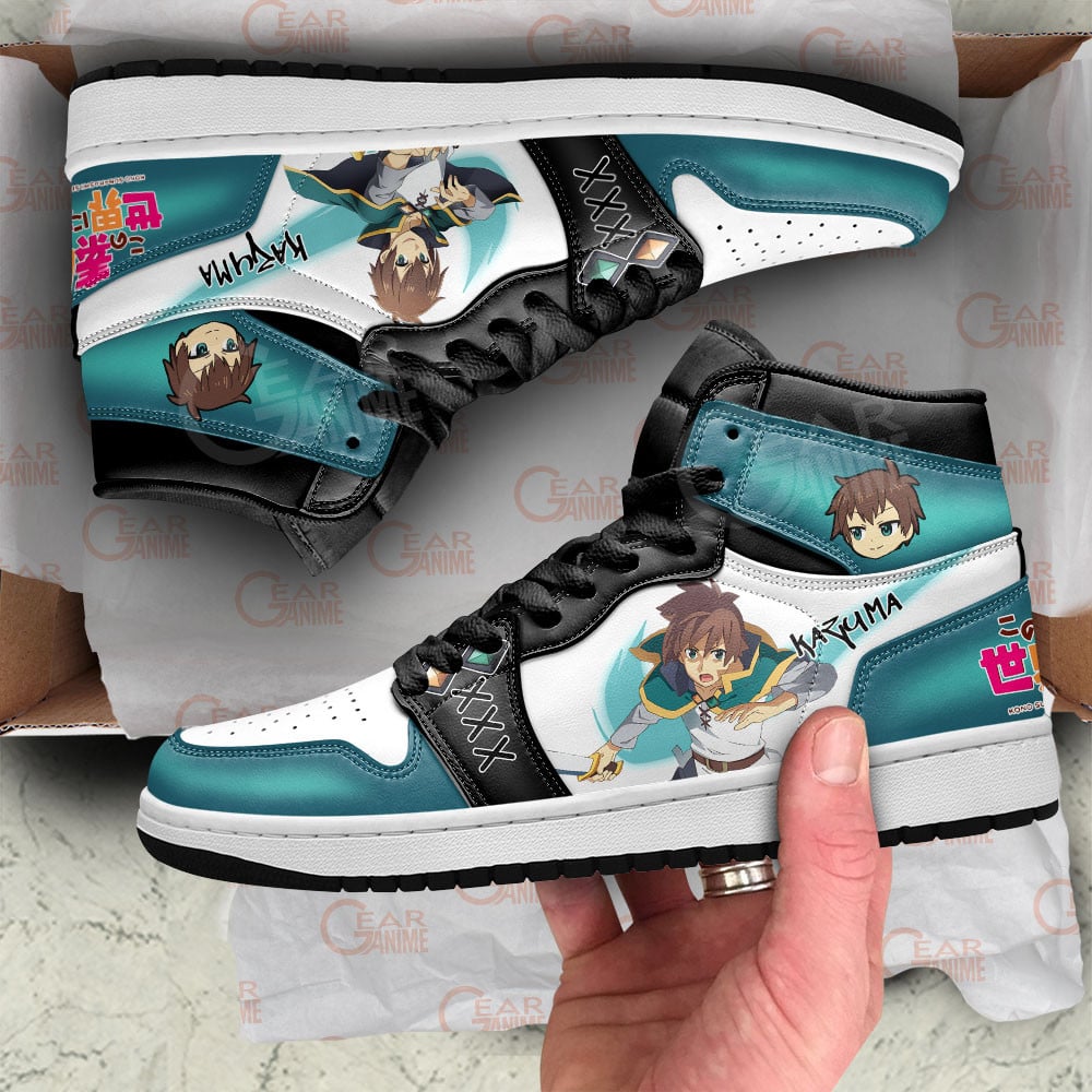 Kazuma Satou JD1s Sneakers KonoSuba Anime Shoes, Air Jordan Hightop