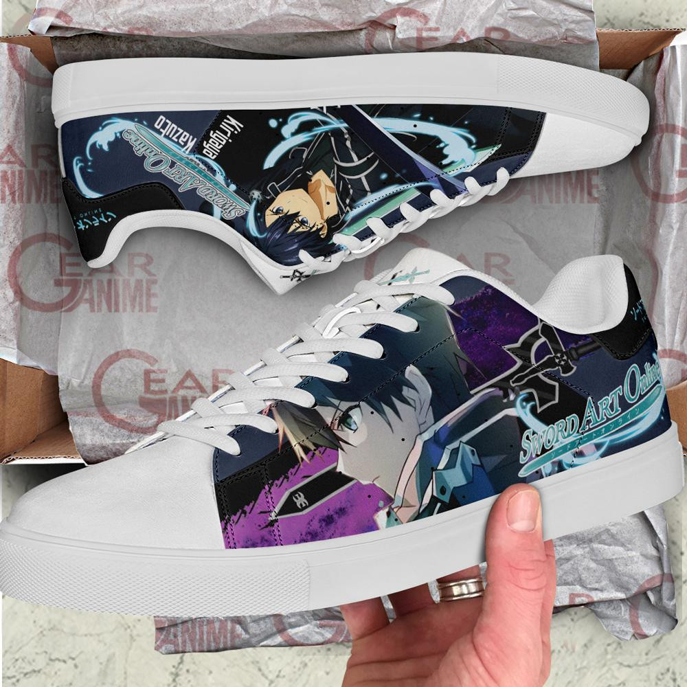 Kazuto Kirigaya Skate Shoes Kirito Sword Art Online Anime Shoes