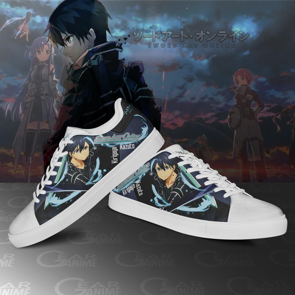 Kazuto Kirigaya Skate Shoes Kirito Sword Art Online Anime Shoes