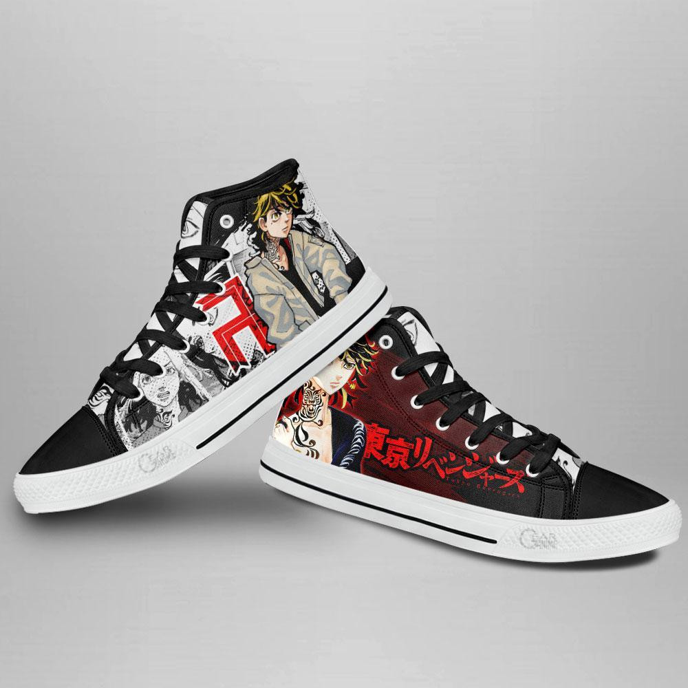 Kazutora Hanemiya High Top Shoes Custom Manga Anime Tokyo Revengers Sneakers