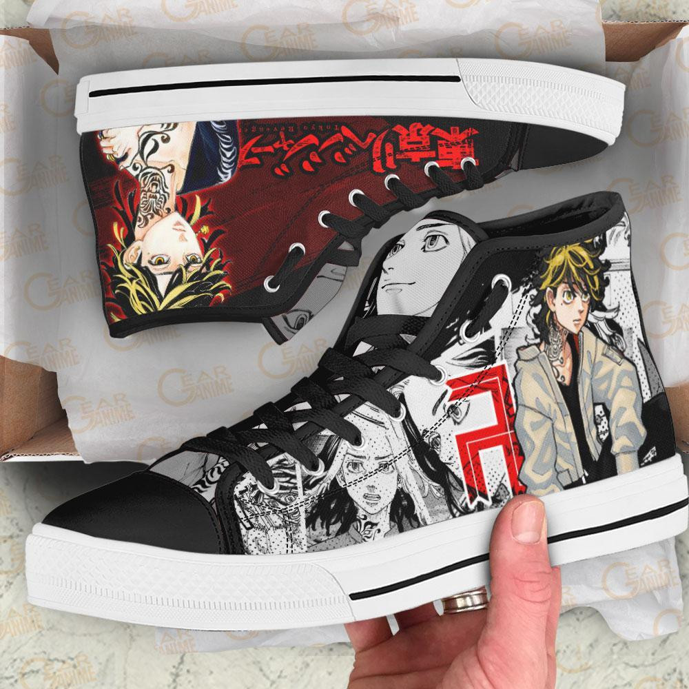 Kazutora Hanemiya High Top Shoes Custom Manga Anime Tokyo Revengers Sneakers