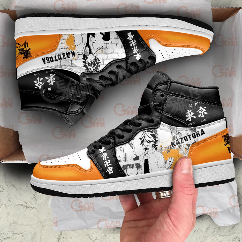 Kazutora Hanemiya JD1s Sneakers Tokyo Revengers Manga Anime Shoes, Air Jordan Hightop