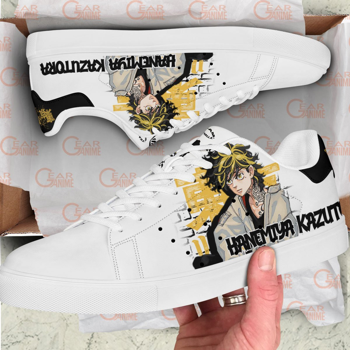 Kazutora Hanemiya Skate Sneakers Custom Anime Tokyo Revengers Shoes