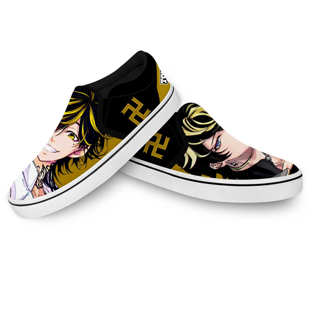 Kazutora Hanemiya Slip-On Shoes Canvas Custom Anime Tokyo Revengers Shoes