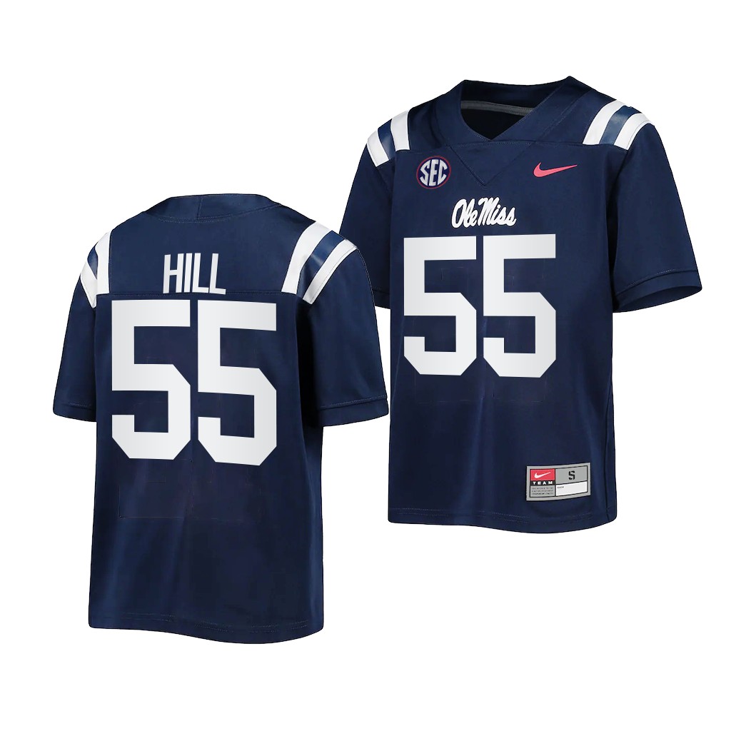 KD Hill Ole Miss Rebels Navy 2022-23 Untouchable Game Youth Jersey