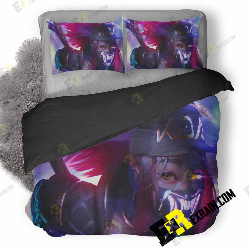Kda Akali Fan Art L8 3D Customized Duvet Cover Bedding Set