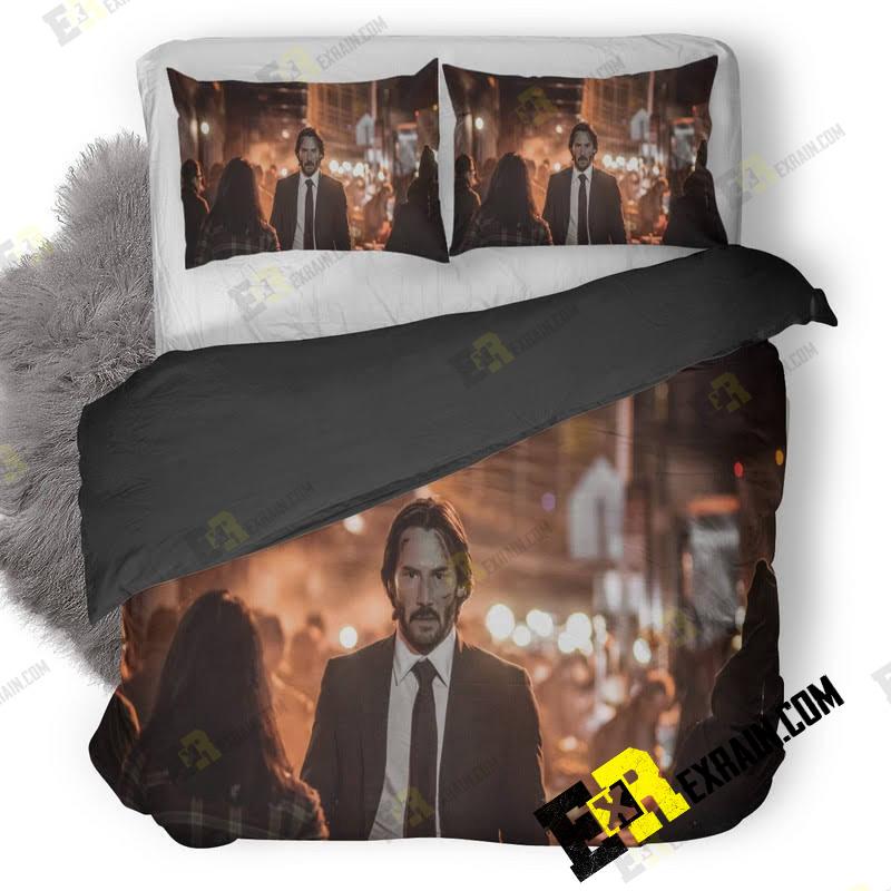 Keanu Reeves John Wick Chapter Qu 3D Customized Duvet Cover Bedding Set