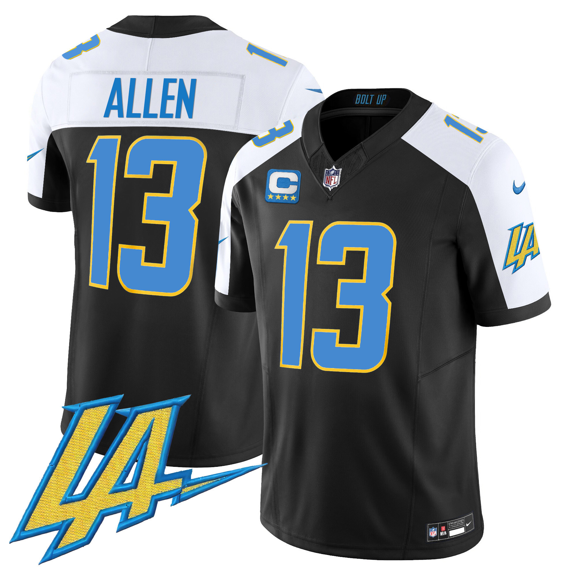 Keenan Allen Men's Los Angeles Chargers Vapor Limited V2 Black Alternate Jersey - All Stitched