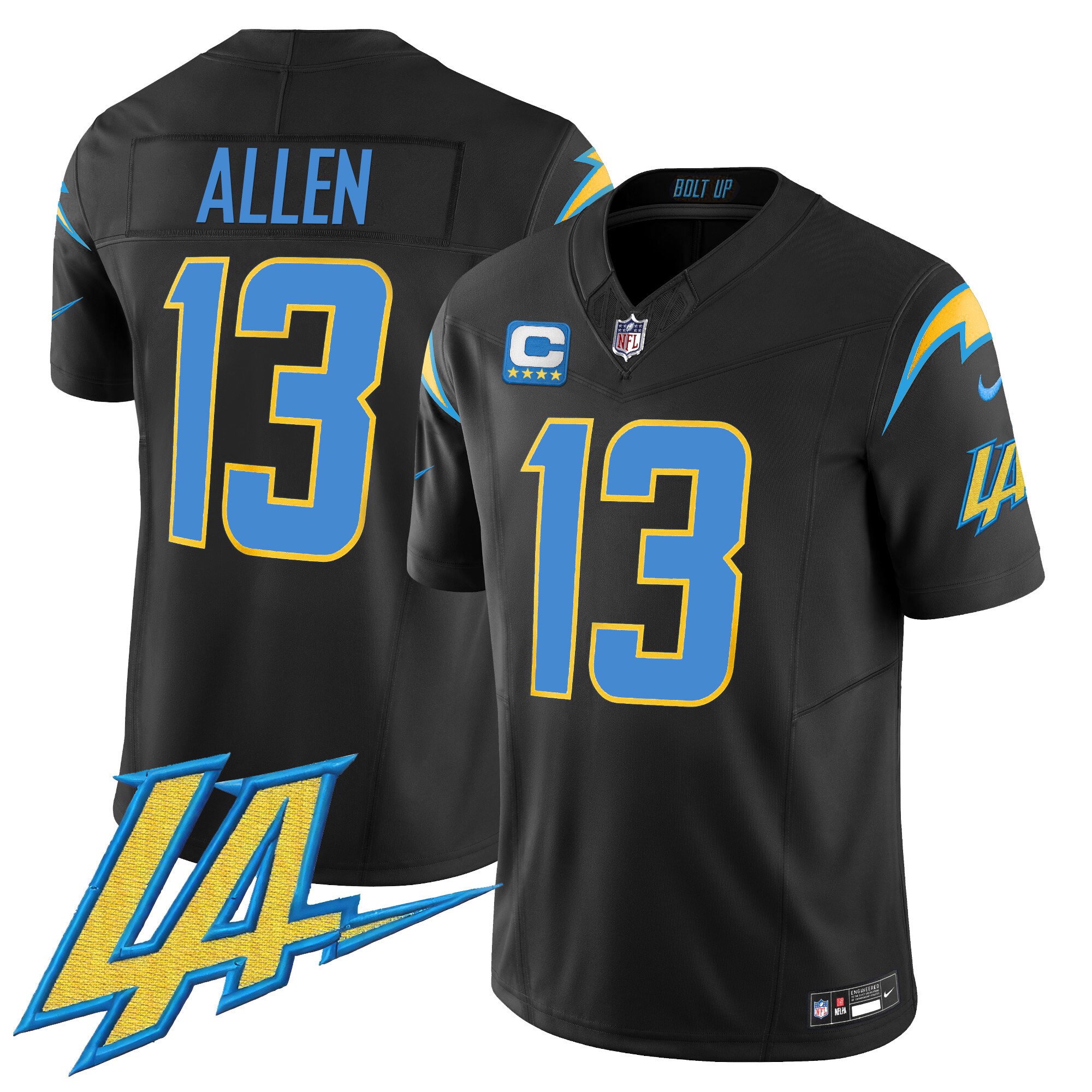 Keenan Allen Men's Los Angeles Chargers Vapor Limited V2 Black Jersey - All Stitched