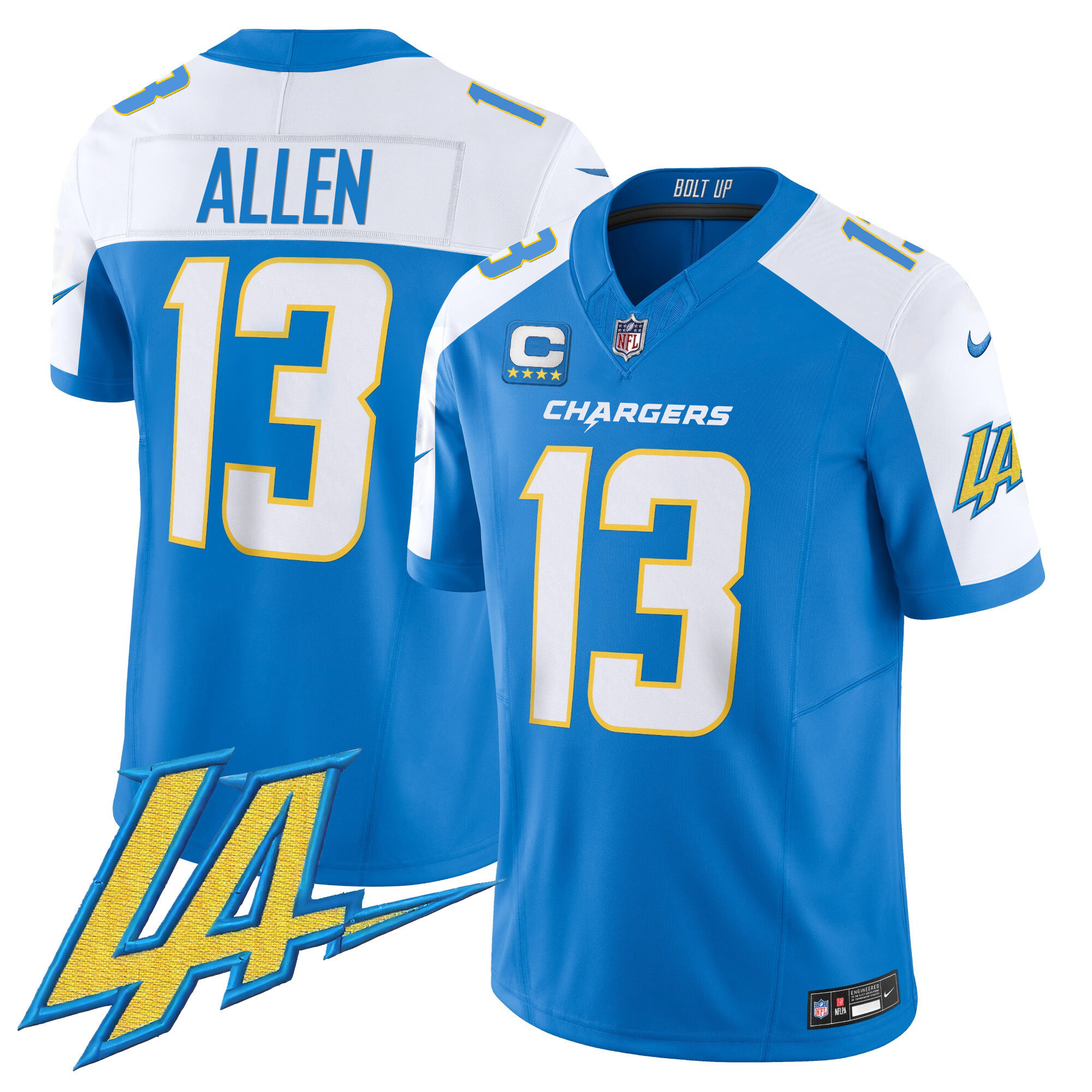 Keenan Allen Men's Los Angeles Chargers Vapor Limited V2 Blue Alternate Jersey - All Stitched