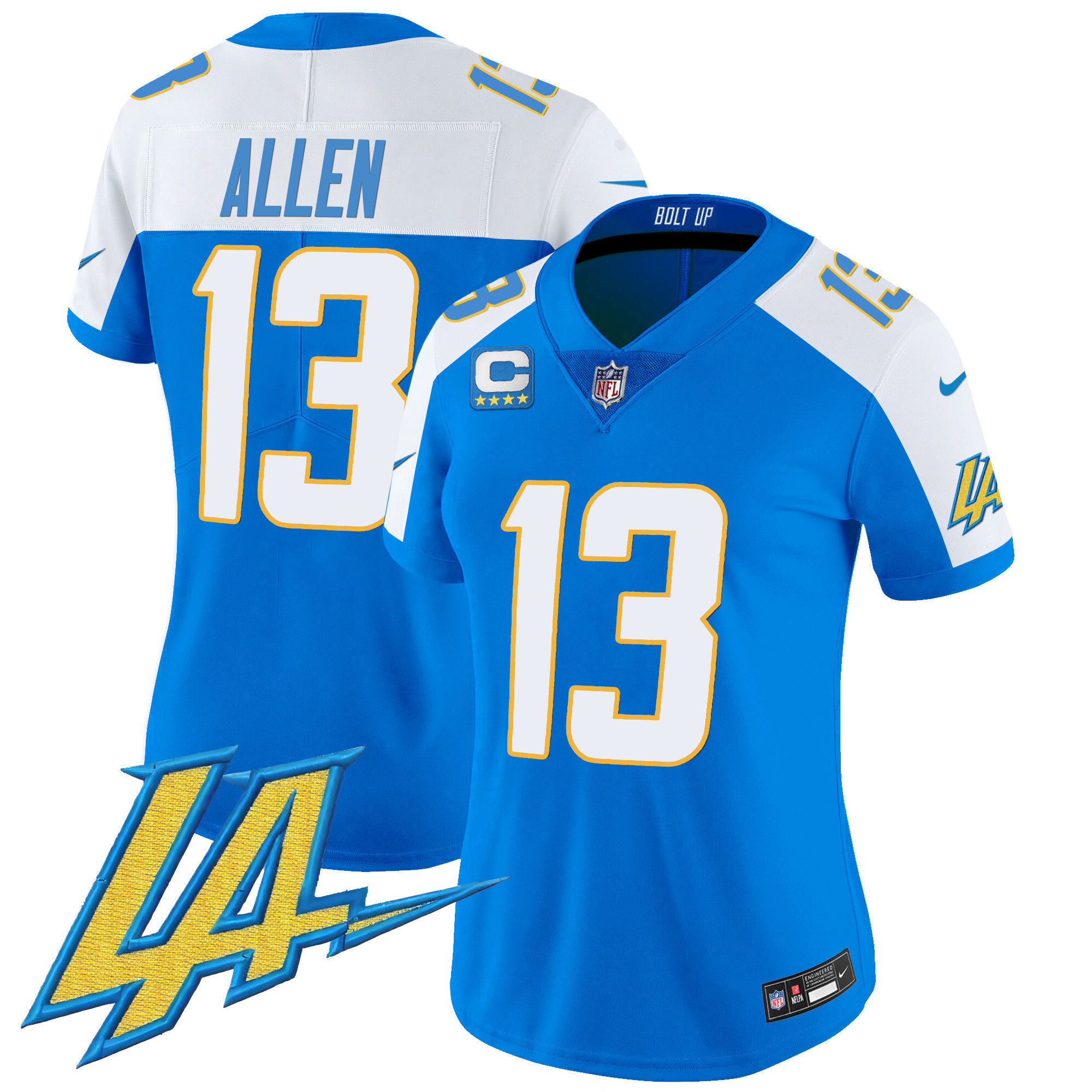 Keenan Allen Women's Los Angeles Chargers Vapor Limited V2 Blue Alternate Jersey - All Stitched