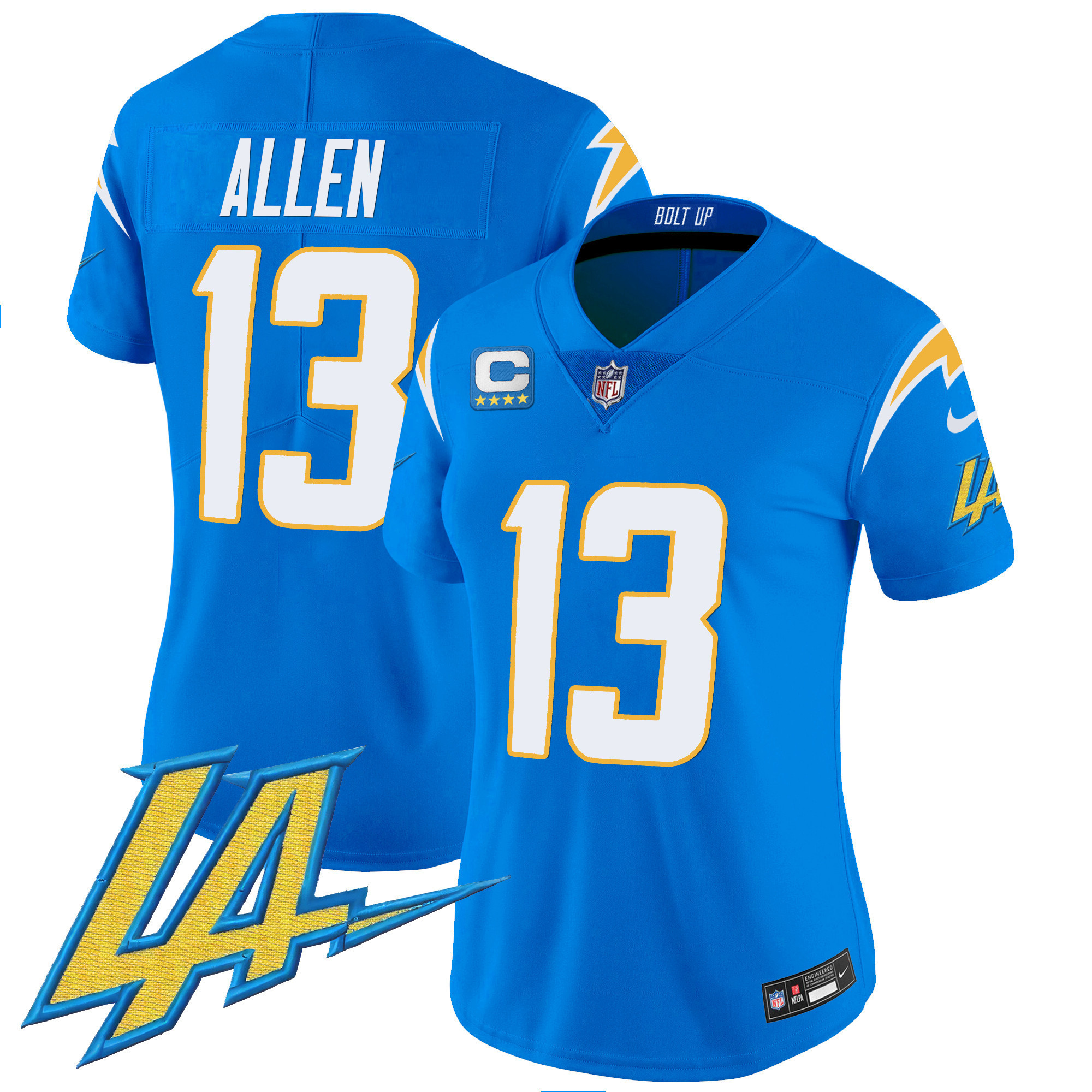 Keenan Allen Women's Los Angeles Chargers Vapor Limited V2 Powder Blue Jersey - All Stitched