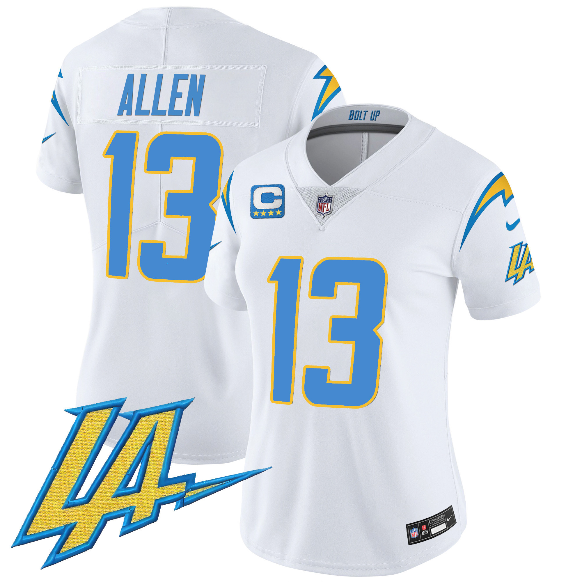 Keenan Allen Women's Los Angeles Chargers Vapor Limited V2 White Jersey - All Stitched