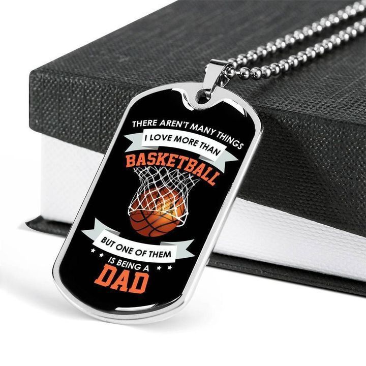 Keep Calm Dad Stainless Dog Tag Pendant Necklace Gift For Dad