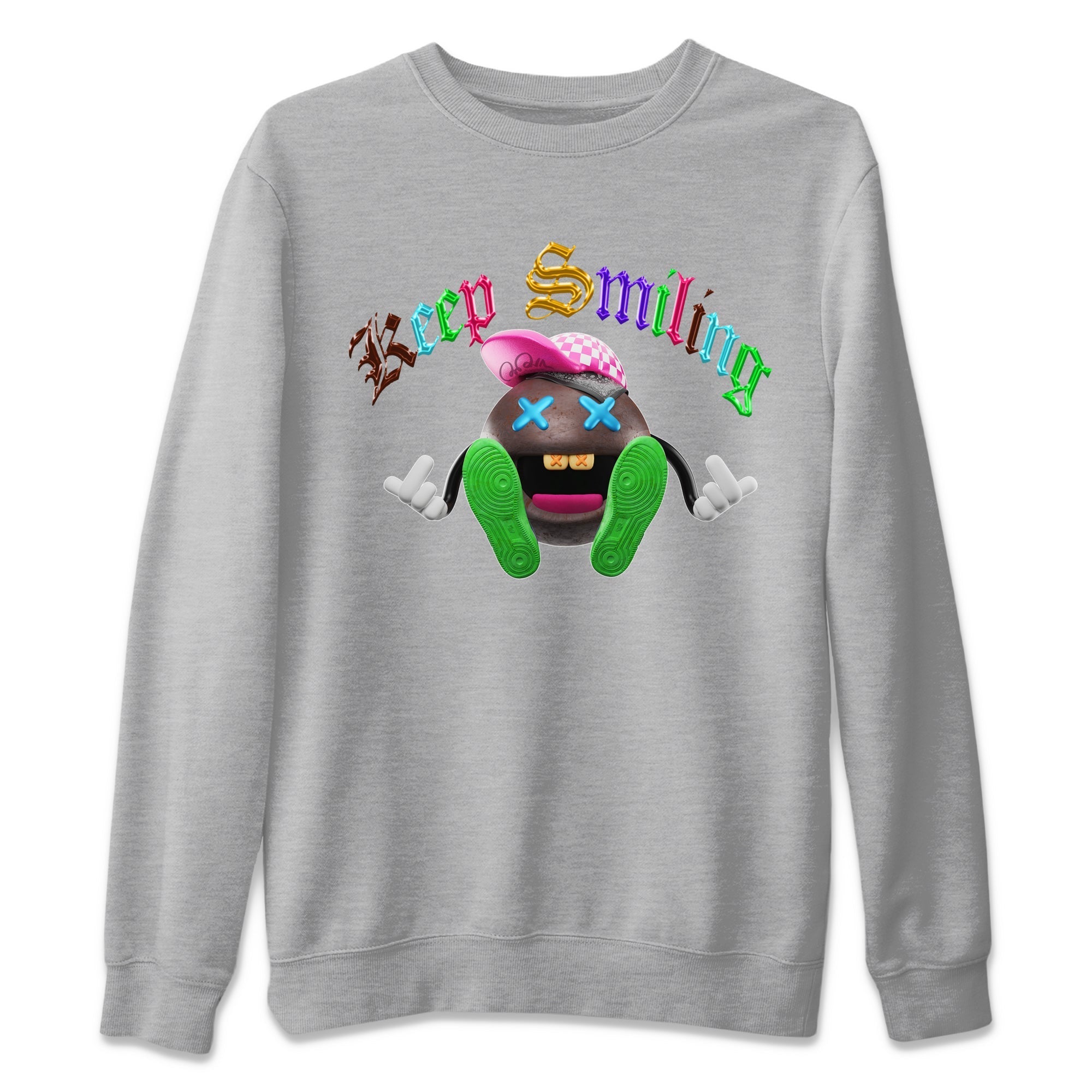 Keep Smiling Unisex Sweater – Air Force 1 Undefeated Fauna Brown, Sneakers Matching Sweater