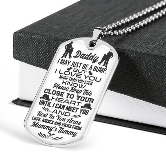 Keep This Close To Your Heart Dog Tag Necklace Gift For Dad