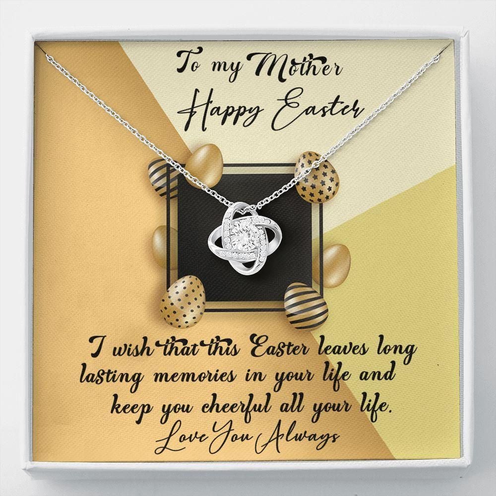 Keep You Cheerful All Your Life Gift For Mom Love Knot Necklace