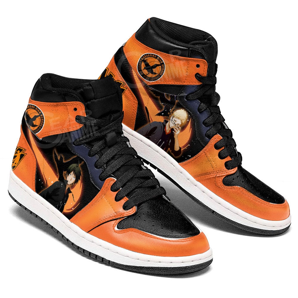 Kei Tsukishima and Tadashi Yamaguchi JD1s Sneakers Haikyuu Anime Shoes, Air Jordan Hightop