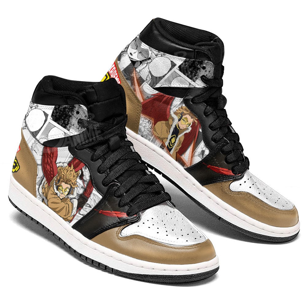 Keigo Takami Hawks JD1s Sneakers BNHA Manga Anime, Air Jordan Hightop