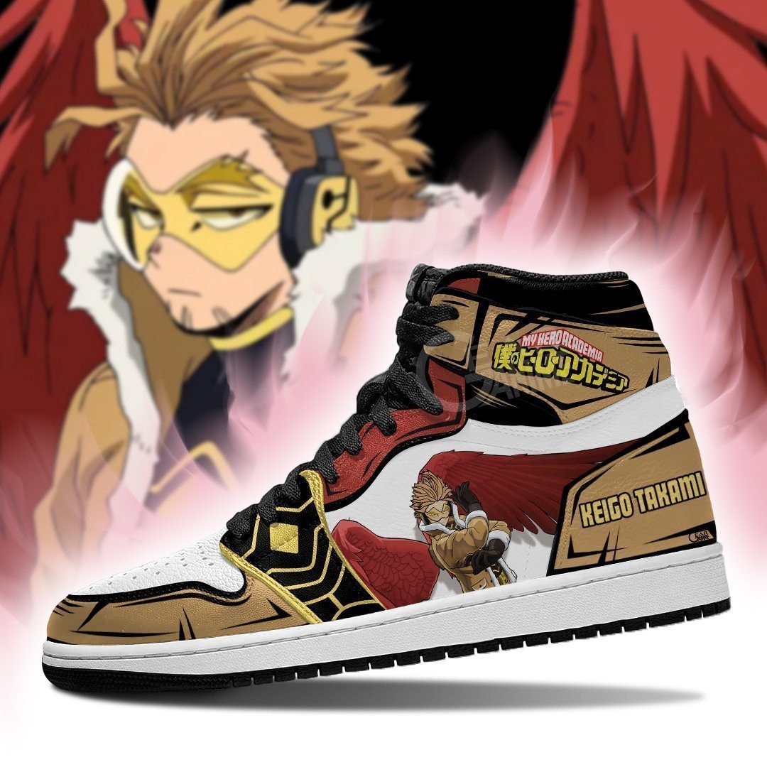 Keigo Takami JD1s Sneakers Hawks BNHA Anime My Hero Academia Shoes, Air Jordan Hightop