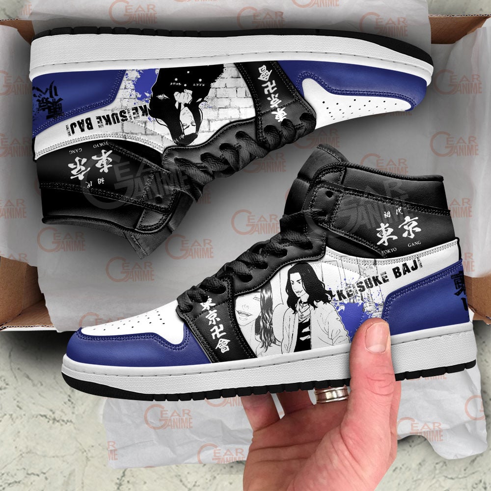 Keisuke Baji JD1s Sneakers Tokyo Revengers Manga Anime Shoes, Air Jordan Hightop