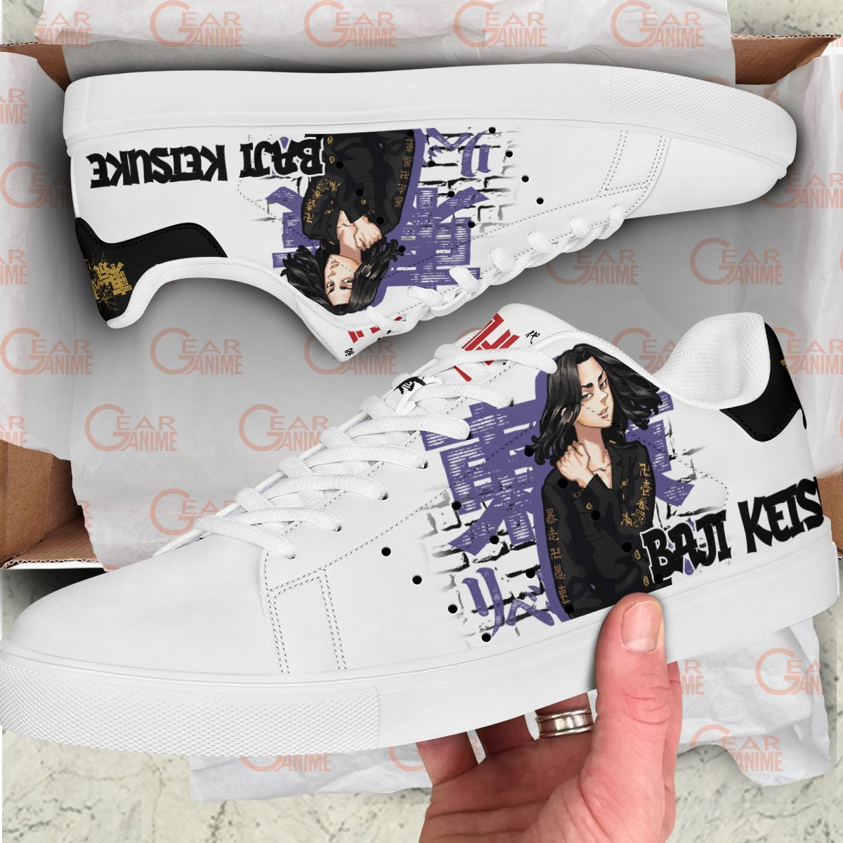 Keisuke Baji Skate Sneakers Custom Anime Tokyo Revengers Shoes