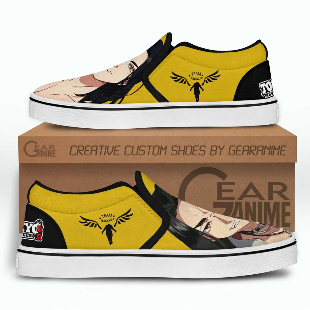 Keisuke Baji Slip-On Shoes Canvas Custom Anime Tokyo Revengers Shoes