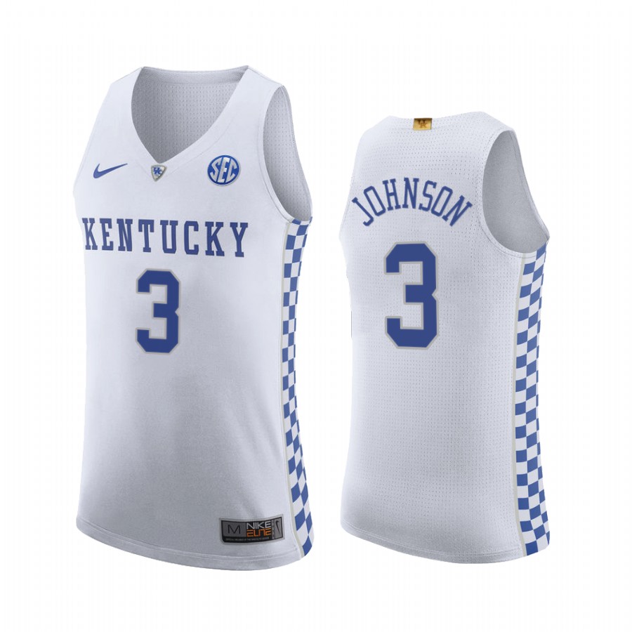 Keldon Johnson Kentucky Wildcats White Jersey College Home