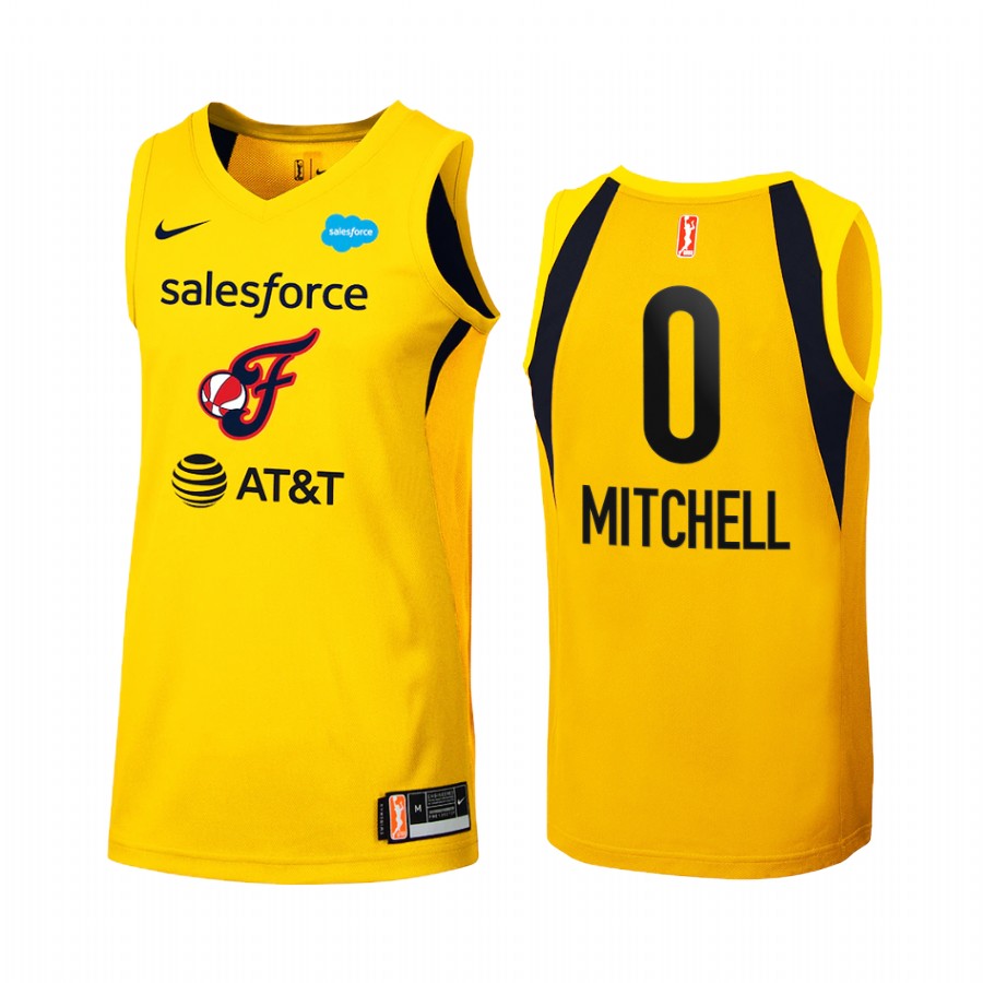 Kelsey Mitchell WNBA Women Yellow Jersey
