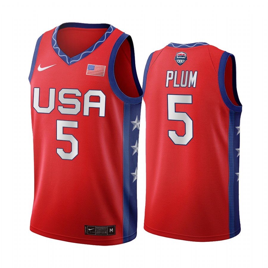 Kelsey Plum USA Women's National Team #5 Red 2020 Tokyo Olympics Jersey