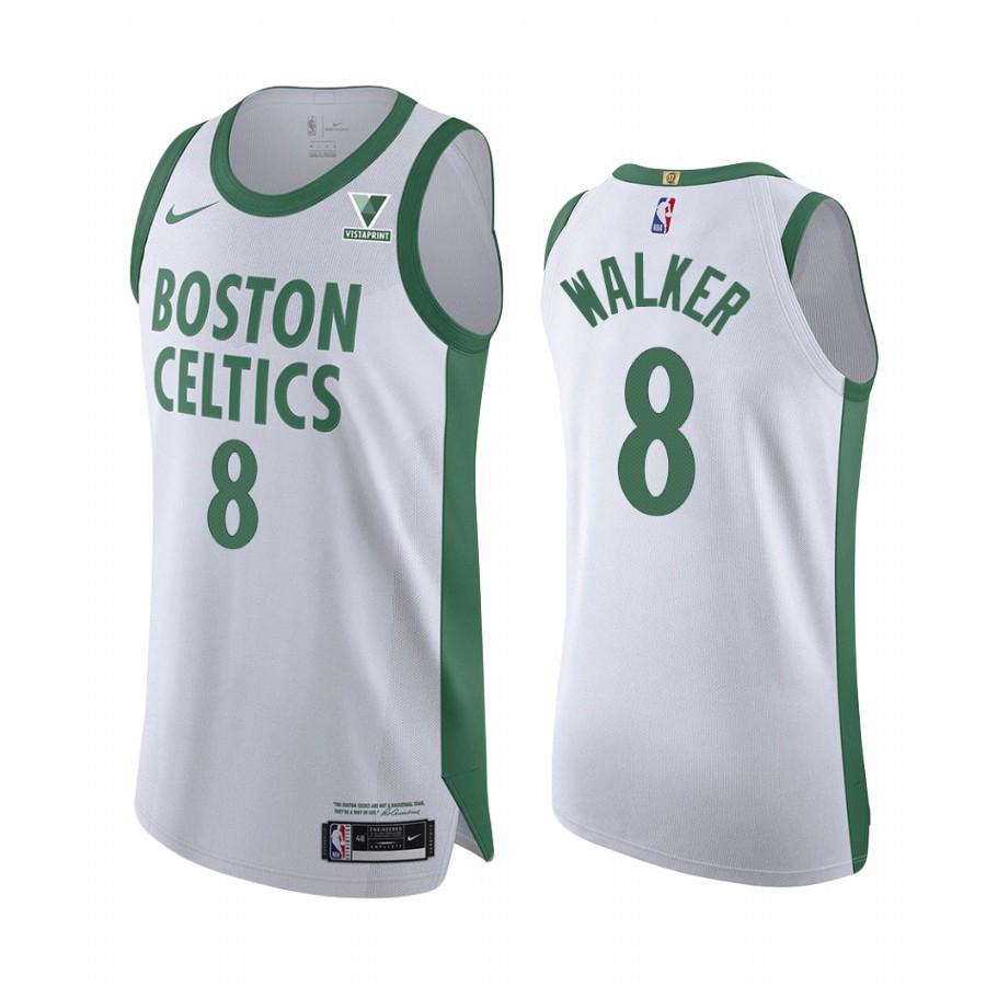 Kemba Walker Boston Celtics White City 2020-21 Jersey Vistaprint Patch