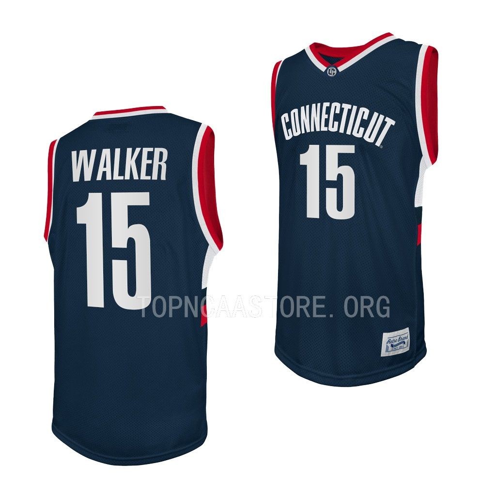 Kemba Walker UConn Huskies #15 Navy Retro Jersey Alumni