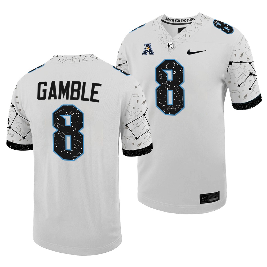Kemore Gamble UCF Knights #8 White Jersey 2022 Space Game Men's Untouchable Uniform