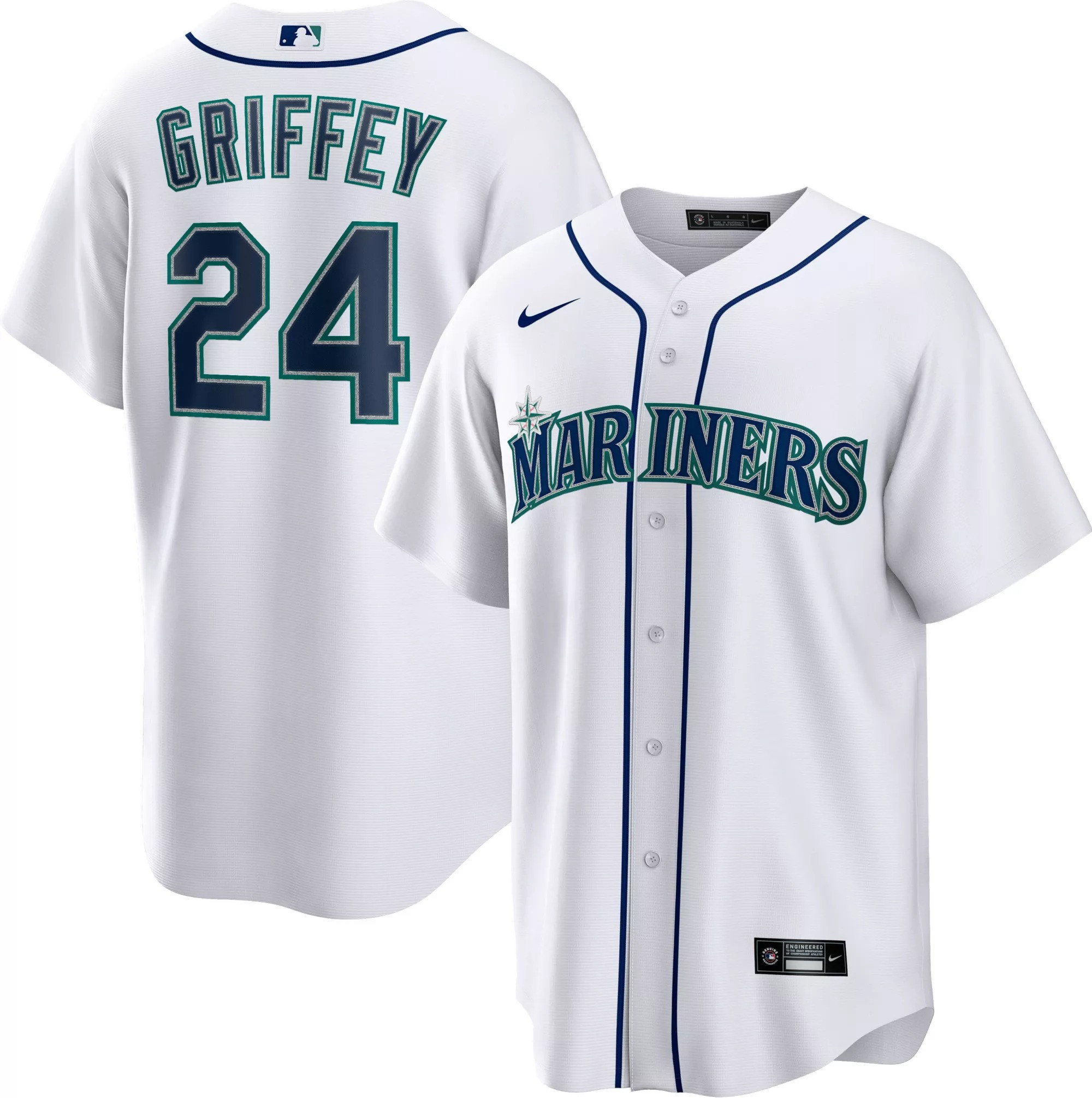 Ken Griffey Jr. Seattle Mariners Cool Base - White Jersey - All Stitched