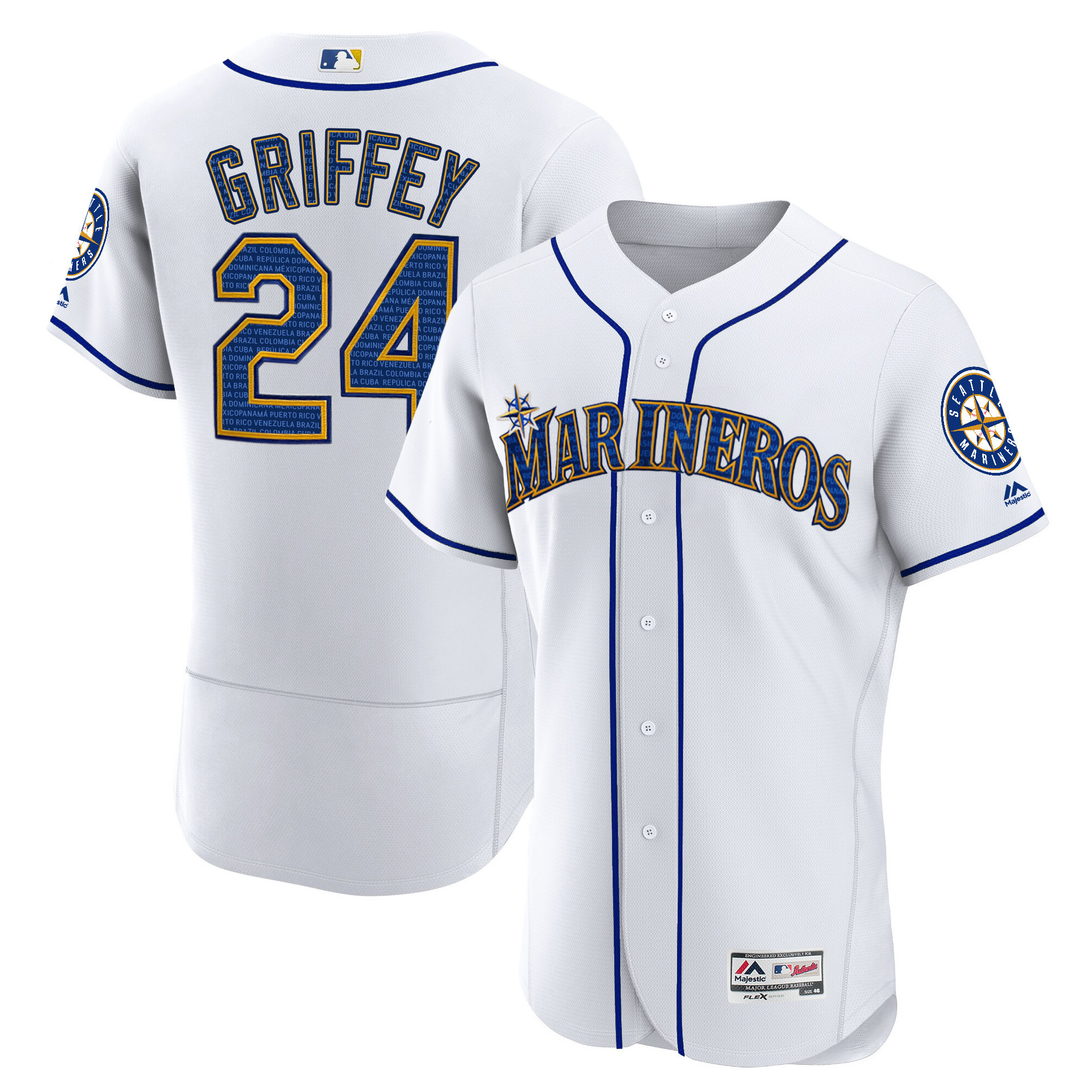 Ken Griffey Jr. Seattle Mariners Hispanic Heritage Jersey - All Stitched