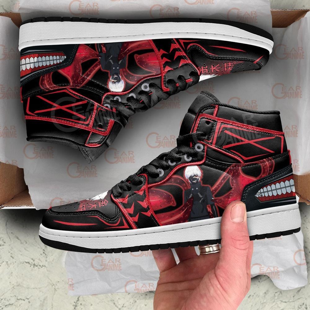 Ken Kaneki JD1s Sneakers Kagune Tokyo Ghoul Anime Shoes, Air Jordan Hightop