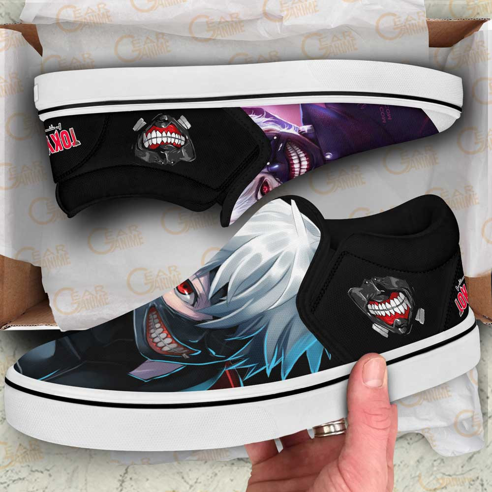 Ken Kaneki Sneakers Custom Anime Tokyo Ghoul Slip On Shoes