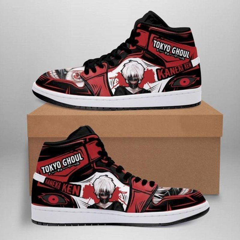 Ken Kaneki Tokyo Ghoul Anime High Top Air Jordan Sneaker, Air Jordan Hightop
