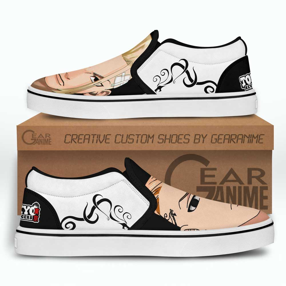 Ken Ryuguji Slip-On Shoes Canvas Custom Anime Tokyo Revengers Shoes