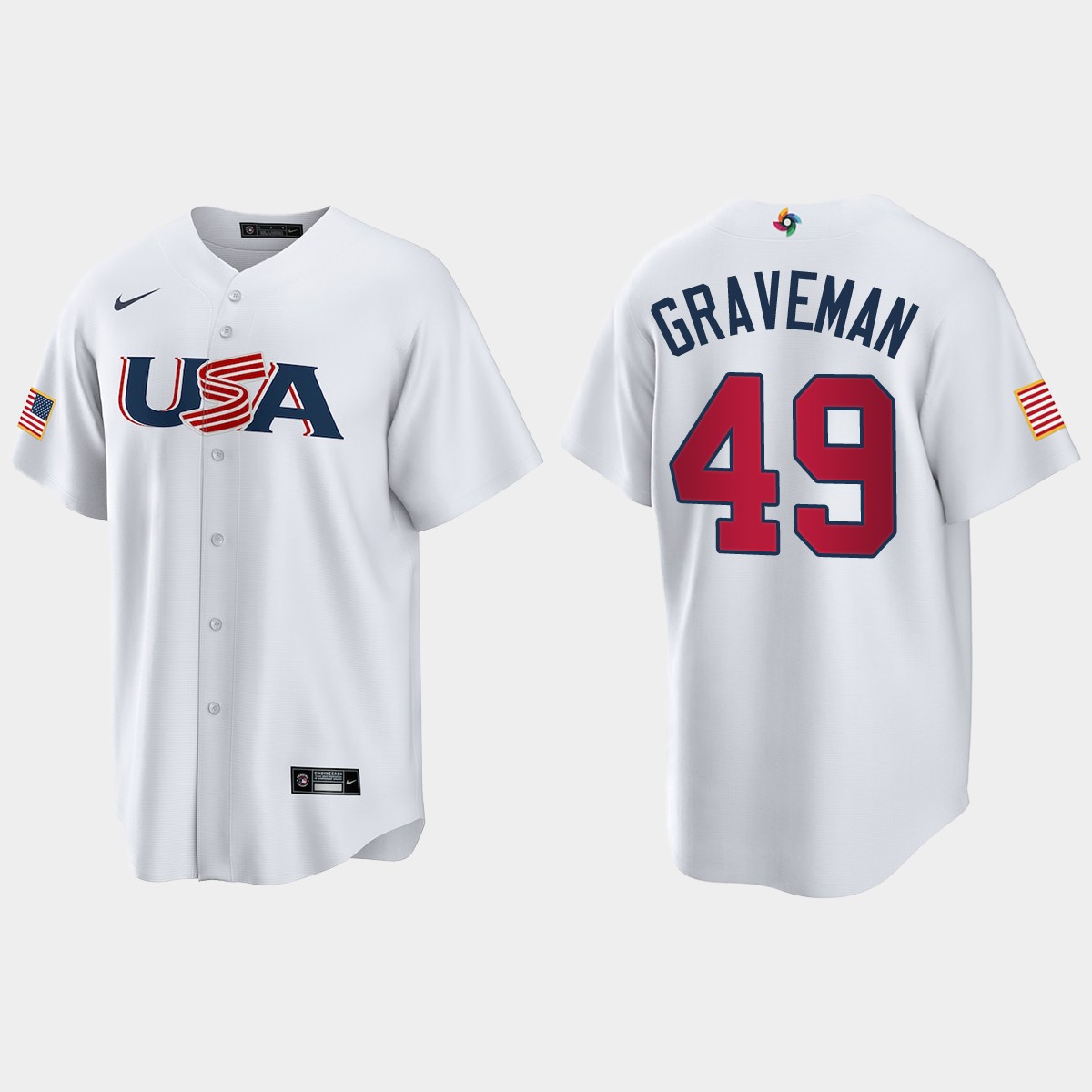 Kendall Graveman Chicago White Sox 2023 World Classic USA Jersey - White